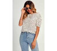 Fs Collection Little Flower Top/blouse In White White XL