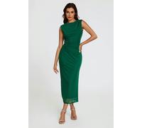 FS Collection Mesh Maxi Dress In Green - L - Green