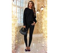 Fs Collection Scatter Sequin Jumper Top In Black Black