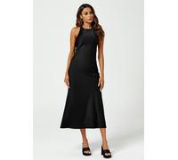 FS Collection Slim-Fit Satin Midi Dress In Black - M - Black