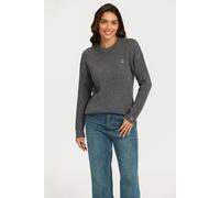 Fs Collection Smiley Face Embroidery Jumper Top In Dark Grey Grey