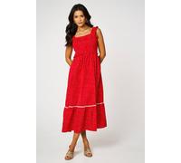 FS Collection Women's Dot Print Hem Detail Maxi Dress In Red | Size: XL FS Collection Red XL
