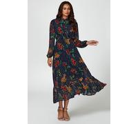 FS Collection Women's Floral Dot Print Maxi Dress In Black | Size: Medium FS Collection Black M