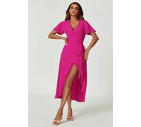 FS Collection Wrap Dress In Magenta - Magenta - XS