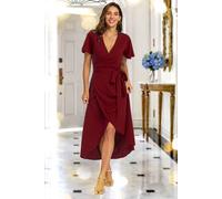 Fs Collection Wrap Maxi Dress In Wine Wine