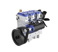 FS-L200W 7cc Inline Twin-Cylinder 4-Stroke Water-Cooled Methanol Engine for 1/8 1/10 1/14 RC Model Cars & Boats, Science Experiments Education and Display for Adults