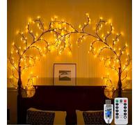 FS-PINGXIANG LED Willow Blossom Tree Branch Lights for Wall, 8 Modes Twig Lights with 96 LEDs, Remote,LED Vine Fairy Light, Decorations for Bedroom,Wall Art, Christmas