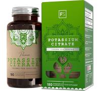 FS Potassium Citrate | 180 High Strength Potassium Supplements Capsules - 1400mg Potasium Citrate per Serving | Non-GMO, Gluten & Allergen Free | Manufactured in The UK
