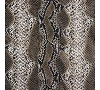 FS1157 Cobra Textured Snake Skin Scale Fabric with Stretch Faux Leather Feel PU Fabric Brown Animal Print Sold by The metre