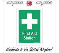 FS119 First Aid Station SIGN medical room nurse bandage sick bay workplace 100mm x 150mm Sticker/Sav - White Background