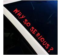 FS15 Why So Serious Finest Folia Front Windscreen Sticker - Crimson Red