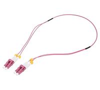 FS4LC00 fibre optic patch cable OM4 LC/UPC, 0.5m LSZH pink LOGILINK on both s...