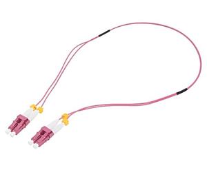 FS4LC00 fibre optic patch cable OM4 LC/UPC, 0.5m LSZH pink LOGILINK on both s...