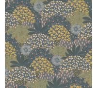 FS72008 - Fusion Forest Bloom Motif Turqouise Yellow Galerie Wallpaper