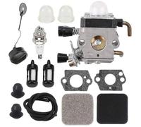 Fs85 Carburetor Kit For FS75 FS80 HS75 HS80 HS85 HL75 FH75 String Trimmer Hedge Includes Primer Bulbs Gaskets Fuel Lines Spark Plug Air Pre Cap Grommets