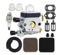 FS85 Complete Carburetor Replacement Kit for Lawn Mowers with Carburetor, Gaskets, Fuel Tubes, Bulbs, Fuel Filters, Cleaner, Pre Filter, Spark Head for FS45 FS55 FS85 Models