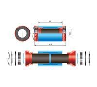 Fsa Bb-9050 Bsa Megaexo 24 Mm Bottom Bracket 68/73 mm Black