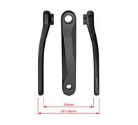 FSA, CK-745/IS/GEN4 Cranks, 170 mm Unisex Adult, Black Sandblasted Anodized (2-Tone)