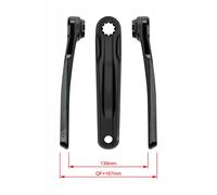 FSA Ebike Chainset CK-762 ISIS 22.0mm Offset - 160 mm - Black