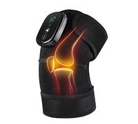 FSA Eligible Knee Massager with Heat and Vibration, Knee Heating Pad for Arthritis with Massage, Heated Knee Brace Wrap Black