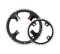 FSA K-Force ABS 2x11 5 Hole Road Chainring - Black/Grey Decal, 110 × 52T