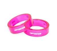 FSA Polycarbonate 1 1/8" 5mm and 10mm Headset Spacers Seven Colours One Spacer - Pink 10mm