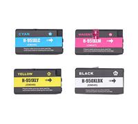 FSAKLPXOV 4PCS Ink Set for Officejet Pro 251dw, Large Capacity Printer Ink Replacement, Yield BK C M Y Combo Pack for Officejet Pro 276dw 8100 8600 Series,
