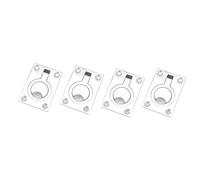 FSAKLPXOV 63x44mm Square Flush Pull Ring Handles, 316 Stainless Steel Hidden Recessed Cabinet Handle, Marine - Grade Hatch Latch for Yacht Deck, Furniture & Wardrobe Doors