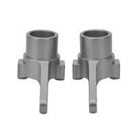 FSAKLPXOV Aluminum Alloy Knuckle Arm Uprights Steering Cup L/R for KYOSHO 4WD Optima Maxima, Durable RC Steering Cup with Wear Resistance, Upgrade Replacement Part for RC Car (Silver)