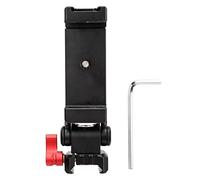 FSAKLPXOV Aluminum Alloy Phone Clip, Universal Cell Phone Clamp Mount with NATO Chute, Cold Shoe Mount and 1/4 Inch Screw Hole for Smartphones 6-8.5 cm