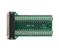 FSAKLPXOV DB37 Breakout Connector Terminal Board, 37 Pin Breakout Adapter with Insulated Anti Interference Pad, 5mm Pitch PCB Terminal Block for Communication Debugging, AC 300V (DB37-G2)