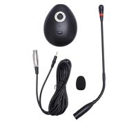 FSAKLPXOV Gooseneck Condenser Microphone, Professional Cardioid Desktop Mic with Adjustable Gooseneck Tube, XLR Connector for Lecture Meeting Conference, Includes Stand Cable Windscreen