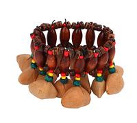 FSAKLPXOV Handbell Bracelet, Nut Shell Bracelet with Crisp Melodious Sound, Tribal Style Portable Musical Instrument Accessory for Folklore Parties and Performances