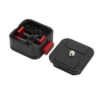FSAKLPXOV Quick Release Plate for Arca Mount, Camera Tripod Mounting Adapter with 1/4in and 3/8in Screw Holes, Aluminium Alloy Quick Release Plate for Stabilizer Slider Monopod