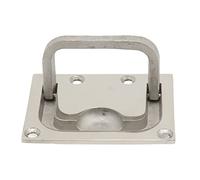 FSAKLPXOV Ring Pull Handle, Marine Flush Lifting Handle, 316 Stainless Steel Rectangular Grip Latch, Foldable Boat Deck Hatches Handle with Mirror Polishing, Direct Replacement for Boat Trap