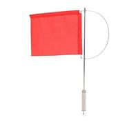 FSAKLPXOV Wind Indicator Flag, Red Marine Mast Wind Direction Flag with Stainless Steel Pole for Sailboat Yacht Boat, Lightweight Nylon Wind Vane for Accurate Sailing Navigation (185 * 135mm(7972SM))