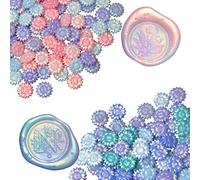 fsalisa Sunflower Sealing Wax Beads Aurora Set 200pcs, Wax Seal Beads for Wax Stamp Sealing Embellishment Christmas Cards, Envelopes, Wedding Invitations, Wine Packages, Letter Sealing