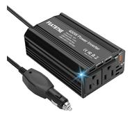 FSATBTNE - 400W Power Converter 12V DC to 110V AC car plug adapter with [65W PD USB-C] and [18W QC USB-A] fast charging ports and 2 AC outlets power inverters