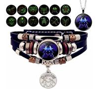 FSAZSVBT Multi-layered leather zodiac wrap bracelet, adjustable wristband, 2026 new unisex vintage bracelet, luxurious and stylish, creative, multi-layered beading