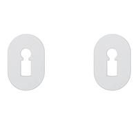 FSB 0 15 1721 00002 6204 151721 Gluing Handles Mini BB Rosette Oval Stainless Steel Matt, Silver