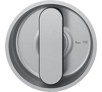 FSB 0 42 4264 00000 6443 Round Shell Handle for Sliding Doors with Fixed Handle Matte Stainless Steel Silver