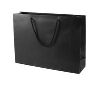 FSC Certified Embossed Gift Bag | Landscape, A3 Size - 45x33cm, Black | Eco-Friendly, Recyclable Paper, Cotton Rope Handles, Durable Material | FSC Mix 70%, INT-COC-807273-EV