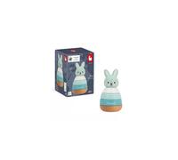 Janod - FSC Wood Stackable Rabbit - 4 Stackable Pieces - Early-Years Toy - Fine Motor Skills - In Partnership with WWF - 12 Months +, J08653, Blue