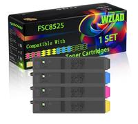 FSC8525 Compatible for Kyocera Toner Cartridges with Chip FS-C8020 Printers (4-Pack BK/C/M/Y)