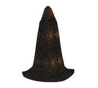 FSCEV Black And Gold Wallpaper Hooded Cape For Teenagers Grim Reaper Vampire Witch Carnival Halloween Wizard Costume