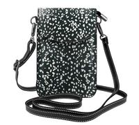 FSCEV Black And White Leopard Small Cell Phone Purse Crossbody Bag Shoulder Purse Handbag