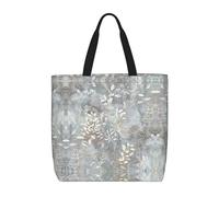 FSCEV Blue Grace Flora Tote Bags For Shopping Work Travel Vacation Grocery Bags