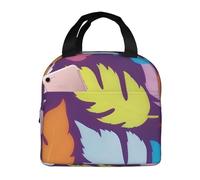 FSCEV Bright Colorful Weed Lunch Bag Handheld Bento Bag Picnic Miscellaneous Shopping Bag