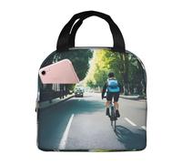 FSCEV Car and Bicycle Lunch Bag Handheld Bento Bag Picnic Miscellaneous Shopping Bag