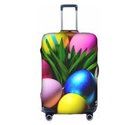 FSCEV Colorful Easter Eggs Trolley Suitcase Protective Cover Business Travel Luggage Protector Fashion 18-32 Inches